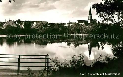 AK / Ansichtskarte Kemnath_Stadt mit Stadtweiher Kemnath_Stadt