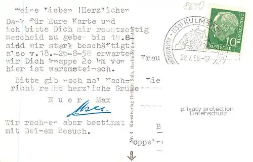 AK / Ansichtskarte Kulmbach Panorama Teilansichten Kulmbach