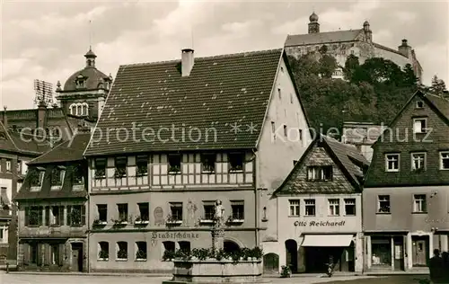 AK / Ansichtskarte Kulmbach Stadtschaenke Brunnen Holzmarkt Kulmbach