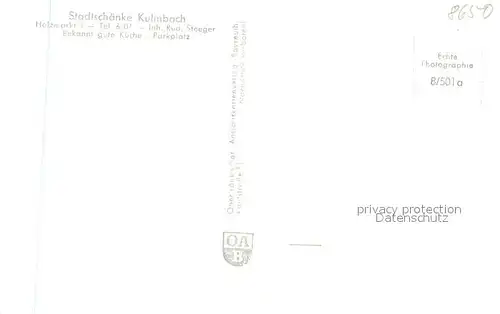 AK / Ansichtskarte Kulmbach Stadtschaenke Brunnen Holzmarkt Kulmbach