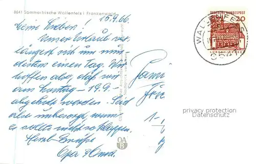 AK / Ansichtskarte Wallenfels_Oberfranken Teilansicht mit Kirche Wallenfels_Oberfranken