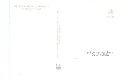 AK / Ansichtskarte Wallenfels_Oberfranken Am Herrgottswinkel Wallenfels_Oberfranken