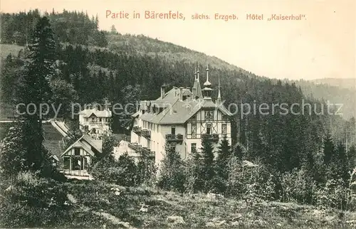 AK / Ansichtskarte Baerenfels_Erzgebirge Hotel Kaiserhof Baerenfels Erzgebirge