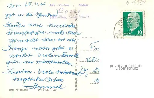 AK / Ansichtskarte Schmilka HOG Zur Muehle Schmilka