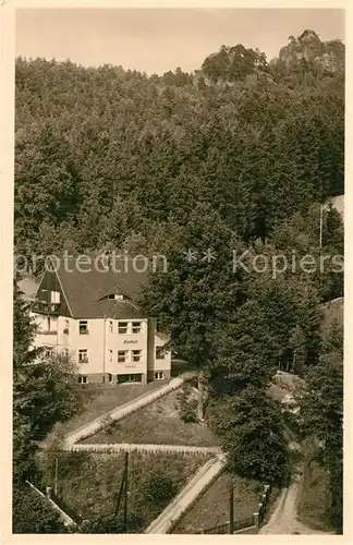 AK / Ansichtskarte Rathen_Saechsische Schweiz Haus Glueckauf Rathen Saechsische Schweiz