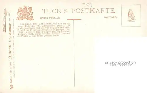 AK / Ansichtskarte Verlag_Tucks_Oilette_Nr. 684 B Konstanz Conziliumsgeb?ude  