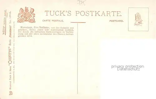 AK / Ansichtskarte Verlag_Tucks_Oilette_Nr. 684 B Konstanz Rathaus  