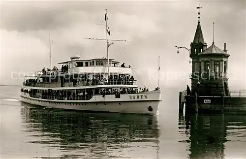 AK / Ansichtskarte Motorschiffe Baden Konstanz Bodensee Konzil Gastst?tten  