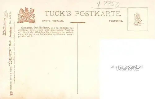 AK / Ansichtskarte Verlag_Tucks_Oilette_Nr. 684 B Konstanz Rathaus 