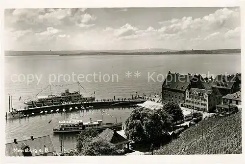 AK / Ansichtskarte Motorschiffe Meersburg Bodensee Hafen  