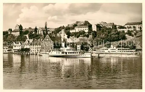 AK / Ansichtskarte Dampfer_Seitenrad Bavaria Meersburg Bodensee  