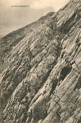 AK / Ansichtskarte Bergsteigen_Klettern Zugspitzbrett 