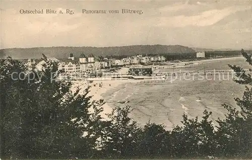 AK / Ansichtskarte Binz_R?gen Strand Panorama vom Blitzweg 