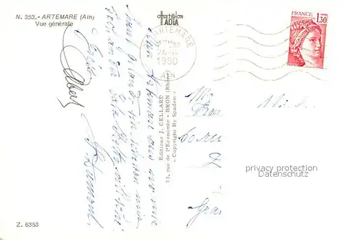 AK / Ansichtskarte Artemare Vue aerienne Artemare