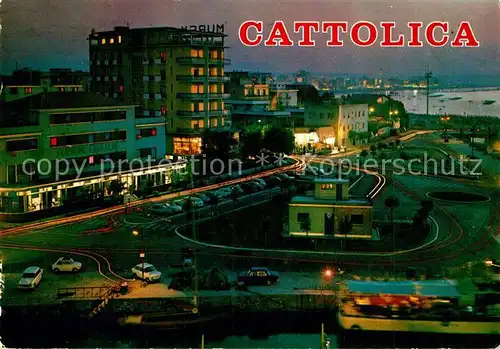 AK / Ansichtskarte Cattolica Piazzale Darsena notturno Cattolica