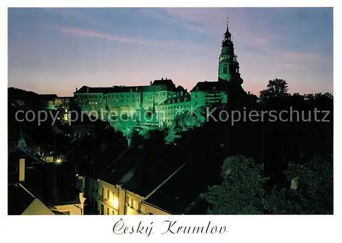 AK / Ansichtskarte Cesky_Krumlov Zamek Schloss Nachtaufnahme Cesky Krumlov