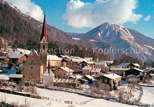 AK / Ansichtskarte Maria_Trens Ortsansicht mit Kirche Alpenpanorama Winterlandschaft 
