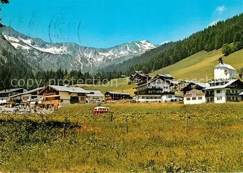 AK / Ansichtskarte Baad_Mittelberg_Kleinwalsertal Teilansicht Bergdorf mit Hochstarzel Allgaeuer Alpen Baad_Mittelberg