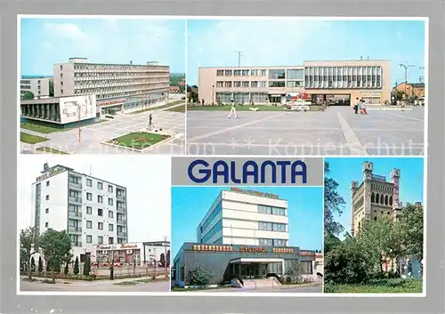 AK / Ansichtskarte Galanta Neubauten Hochhaeuser Firmengebaeude Burgturm Galanta