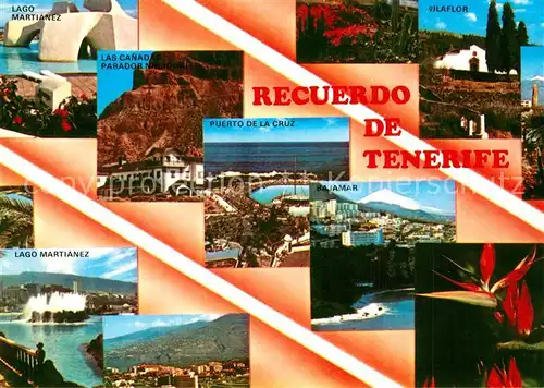 AK / Ansichtskarte Tenerife Kuestenstaedte der Insel Vulkan Teide Pflanzen Tenerife