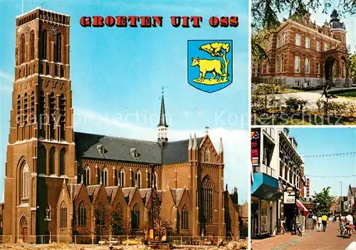 AK / Ansichtskarte Oss Kirche Villa Strassenpartie Oss