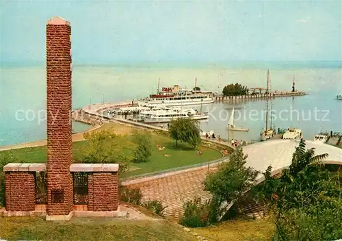 AK / Ansichtskarte Tihany Hafen Faehre Tihany