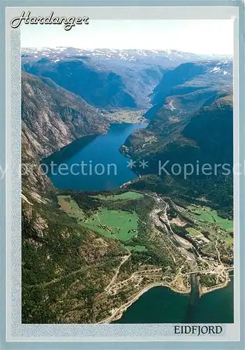 AK / Ansichtskarte Hardanger Eidfjord Fliegeraufnahme Hardanger