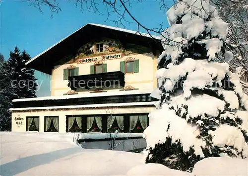 AK / Ansichtskarte Rottach Egern Gaestehaus Pfatischer im Winter Rottach Egern