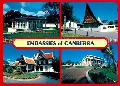 AK / Ansichtskarte Canberra Embassis of the city Canberra