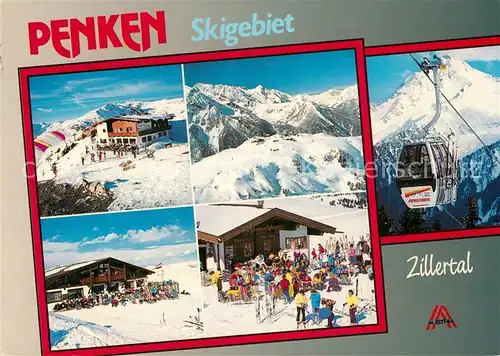 AK / Ansichtskarte Mayrhofen_Zillertal Penken Skigebiet Bergrestaurant Penkenjoch Schialm Bergbahn Alpenpanorama Zillertaler Alpen Mayrhofen_Zillertal