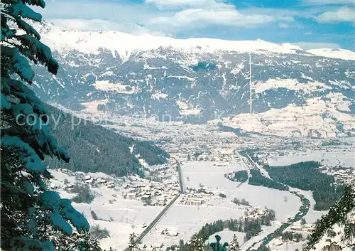 AK / Ansichtskarte Lienz_Tirol Talblick Dolomitenstadt Schigebiet Zettersfeld Leisach Winterpanorama Lienz Tirol