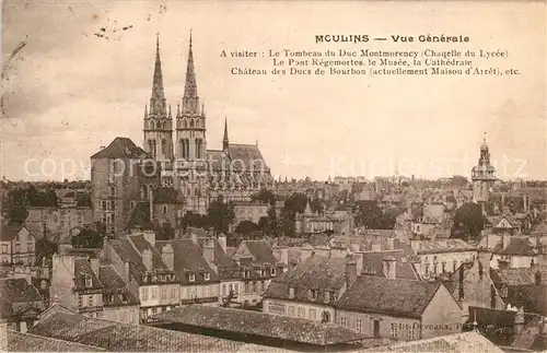 AK / Ansichtskarte Moulins_Allier Vue Generale Moulins Allier