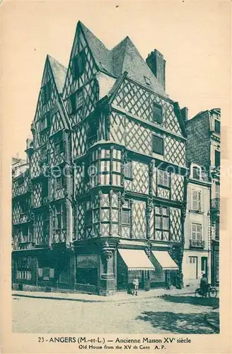 AK / Ansichtskarte Angers Ancienne Maison Fachwerk Angers