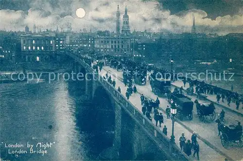 AK / Ansichtskarte London Bridge by Night London