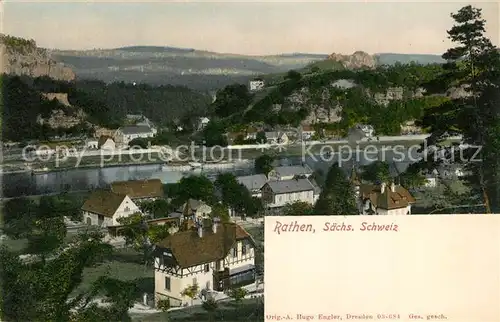 AK / Ansichtskarte Rathen_Saechsische Schweiz Panorama Rathen Saechsische Schweiz