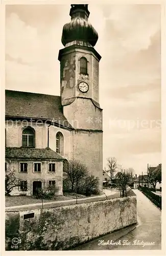 AK / Ansichtskarte Hochkirch_Sachsen Kirche mit Blutgasse 