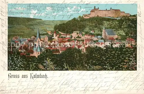 AK / Ansichtskarte Kulmbach Stadt mit Plassenburg Kulmbach