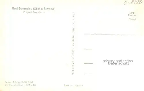 AK / Ansichtskarte Bad_Schandau OT Postelwitz Ortspartie Bad_Schandau