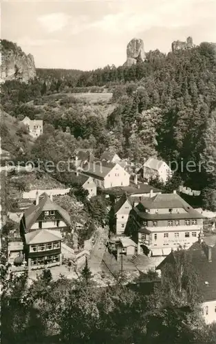 AK / Ansichtskarte Rathen_Saechsische Schweiz Amselgrund mit Talwaechter Rathen Saechsische Schweiz