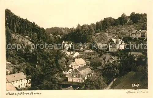 AK / Ansichtskarte Rathen_Saechsische Schweiz Ortsansicht Rathen Saechsische Schweiz