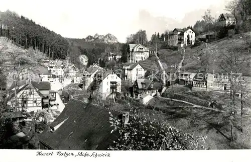 AK / Ansichtskarte Rathen_Saechsische Schweiz Teilansicht Rathen Saechsische Schweiz