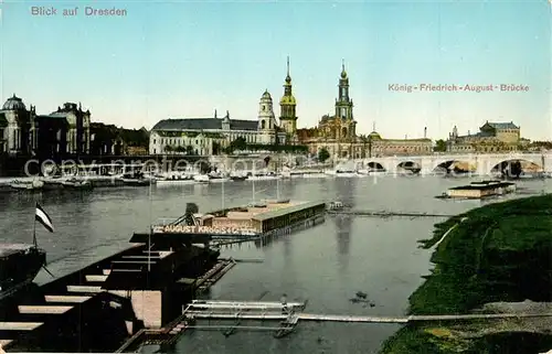 AK / Ansichtskarte Dresden Koenig Friedrich August Bruecke Dresden