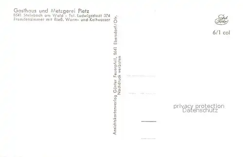 AK / Ansichtskarte Steinbach_Kronach Bahnhof Gasthaus Pietz Steinbach Kronach