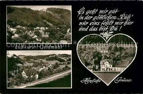AK / Ansichtskarte Goldmuehl_Fichtelgebirge Teilansichten Panorama Goldmuehl Fichtelgebirge