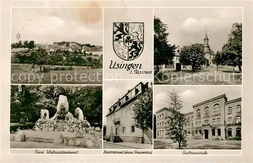 AK / Ansichtskarte Usingen Panorama Fuerst Walraddenkmal Landratsamt Aufbauschule Usingen