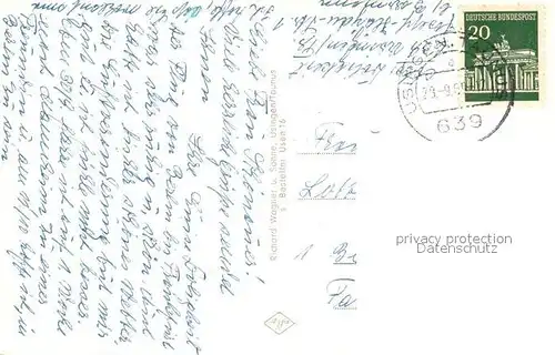 AK / Ansichtskarte Usingen Panorama Fuerst Walraddenkmal Landratsamt Aufbauschule Usingen