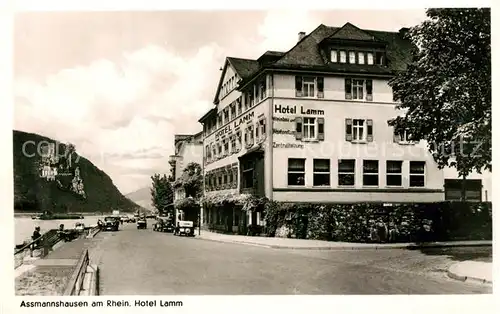 AK / Ansichtskarte Assmannshausen_Rhein Hotel Lamm Assmannshausen Rhein