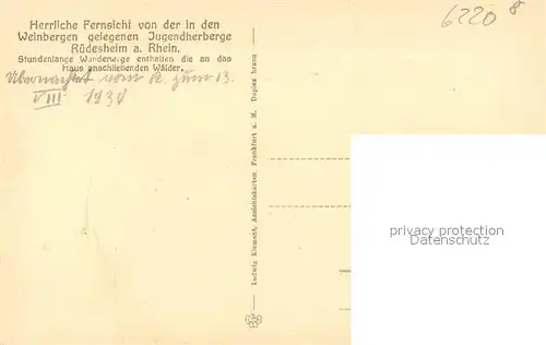 AK / Ansichtskarte Ruedesheim_Rhein Jugendherberge Ruedesheim Rhein