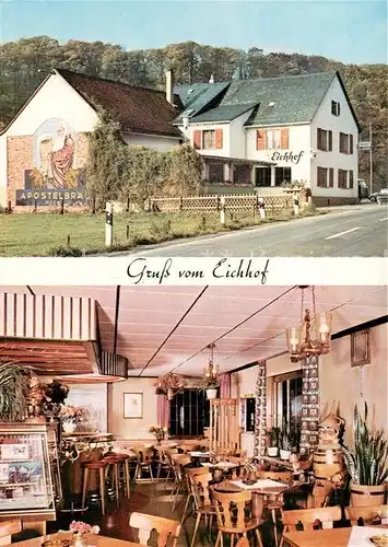 AK / Ansichtskarte Neuhuetten_Hunsrueck Gasthaus Eichhof Gaststube Neuhuetten Hunsrueck