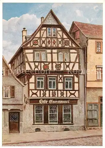 AK / Ansichtskarte Friedberg_Hessen Cafe Sanssouci Friedberg Hessen